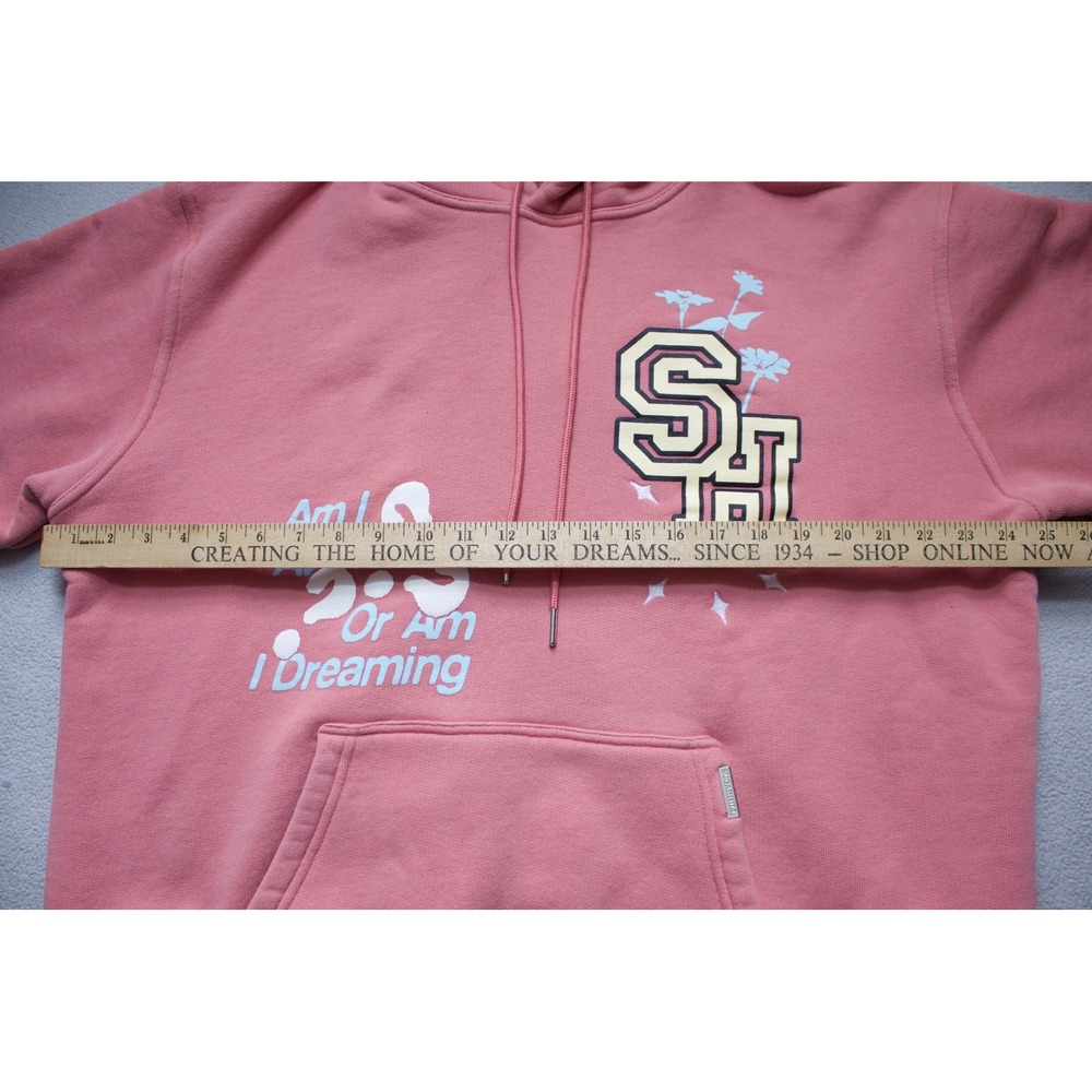 Sugarhill Paranoid Hoodie Salmon Pink Printed Graphics Pullover Men's 2XL - Picture 14 of 15